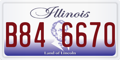 IL license plate B846670