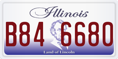 IL license plate B846680