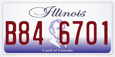 IL license plate B846701