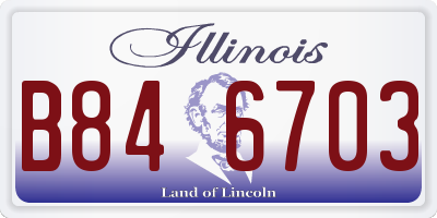 IL license plate B846703