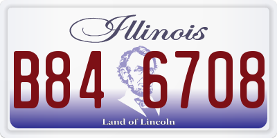 IL license plate B846708