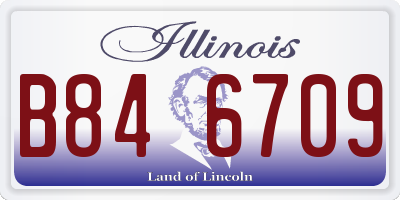 IL license plate B846709