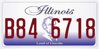 IL license plate B846718