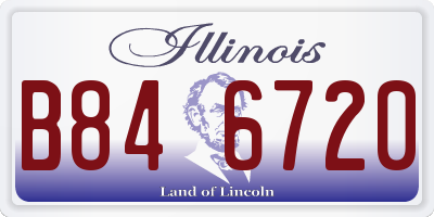 IL license plate B846720