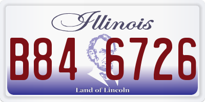 IL license plate B846726