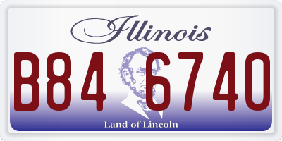 IL license plate B846740