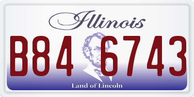 IL license plate B846743