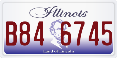 IL license plate B846745