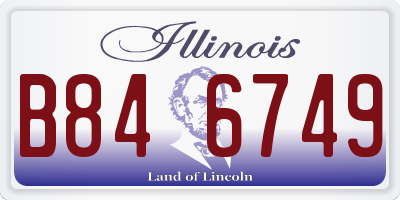 IL license plate B846749