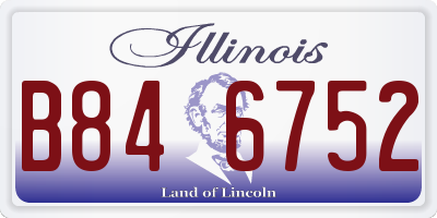 IL license plate B846752