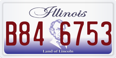 IL license plate B846753