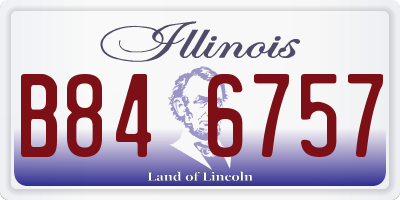 IL license plate B846757