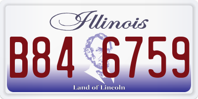 IL license plate B846759