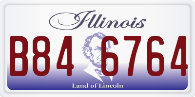 IL license plate B846764