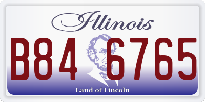 IL license plate B846765