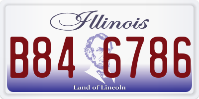IL license plate B846786