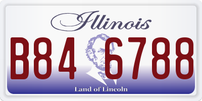 IL license plate B846788
