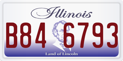 IL license plate B846793