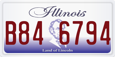 IL license plate B846794