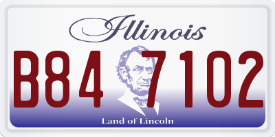 IL license plate B847102