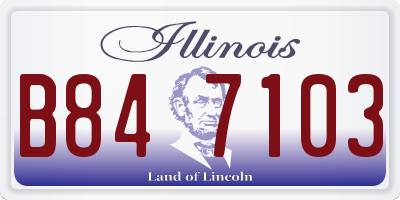IL license plate B847103
