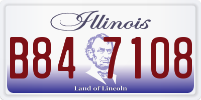 IL license plate B847108