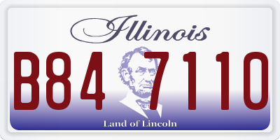 IL license plate B847110