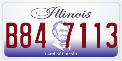 IL license plate B847113