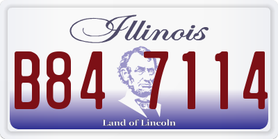 IL license plate B847114