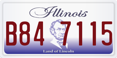 IL license plate B847115