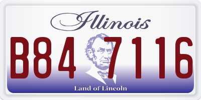 IL license plate B847116