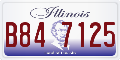 IL license plate B847125