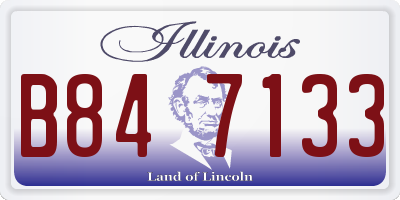 IL license plate B847133