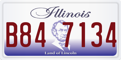 IL license plate B847134
