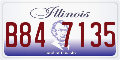 IL license plate B847135