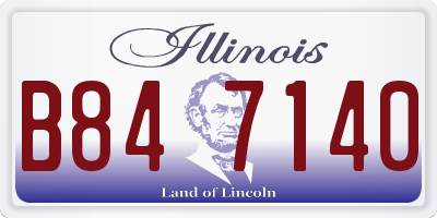 IL license plate B847140