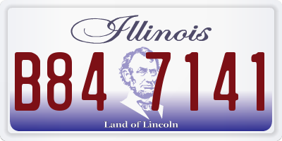 IL license plate B847141