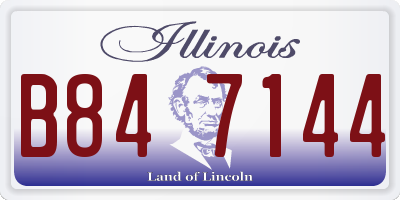 IL license plate B847144