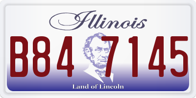 IL license plate B847145