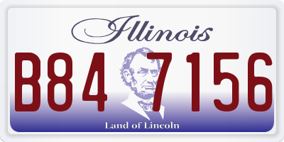 IL license plate B847156