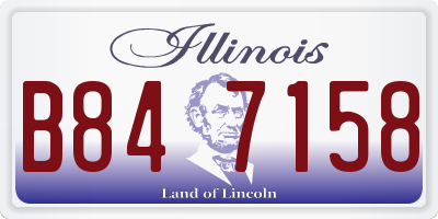IL license plate B847158