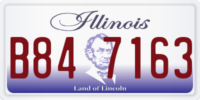 IL license plate B847163