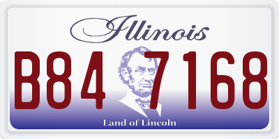 IL license plate B847168