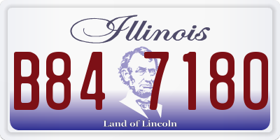 IL license plate B847180