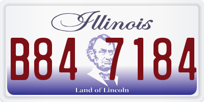 IL license plate B847184