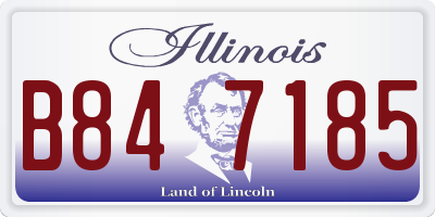 IL license plate B847185