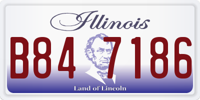 IL license plate B847186