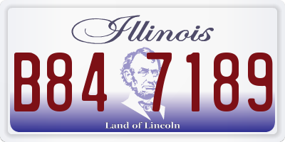 IL license plate B847189