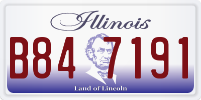IL license plate B847191