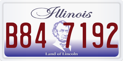 IL license plate B847192